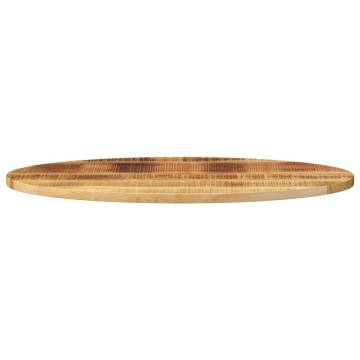 Oval Solid Wood Mango Table Top - 100x40x3.8 cm | HipoMarket