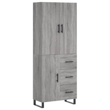 Highboard Grey Sonoma - Stylish Storage Solution | HipoMarket