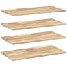 Floating Shelves - 4 pcs Untreated Solid Acacia Wood | HipoMarket