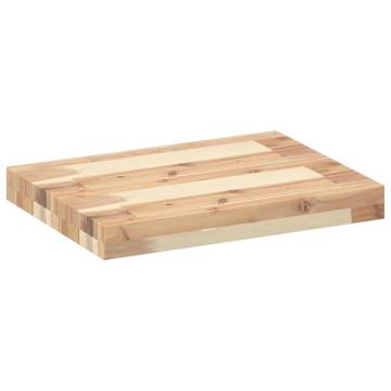 Floating Shelf 40x30x4 cm - Untreated Solid Wood Acacia