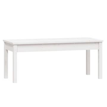 White Garden Bench 109x44x45 cm Solid Pine - Hipomarket