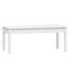 White Garden Bench 109x44x45 cm Solid Pine - Hipomarket