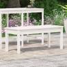 White Garden Bench 109x44x45 cm Solid Pine - Hipomarket