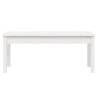 White Garden Bench 109x44x45 cm Solid Pine - Hipomarket