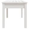 White Garden Bench 109x44x45 cm Solid Pine - Hipomarket