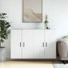 Wall Mounted Cabinets 2 pcs White Engineered Wood Colour white Quantity in Package 2 Model metal black 