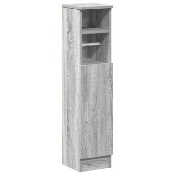 Stylish Grey Sonoma Bathroom Cabinet with Roll Holder