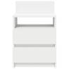 Stylish White Bedside Cabinets with 2 Drawers - Set of 2