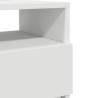 Stylish White Bedside Cabinets with 2 Drawers - Set of 2