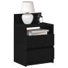  Bedside Cabinets 2 pcs with 2 Drawers Black 40x33x60 cm Colour black Quantity in Package 2 