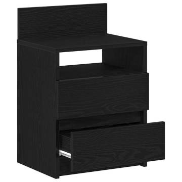 Stylish Black Bedside Cabinets Set - 2 Drawers | Hipo Market