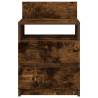 Stylish Bedside Cabinet with 2 Drawers in Smoked Oak - 40x33x60 cm