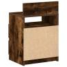 Stylish Bedside Cabinet with 2 Drawers in Smoked Oak - 40x33x60 cm