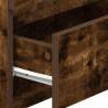 Stylish Bedside Cabinet with 2 Drawers in Smoked Oak - 40x33x60 cm