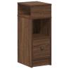 Brown Oak Bedside Cabinets - 2 pcs with Drawer | HipoMarket