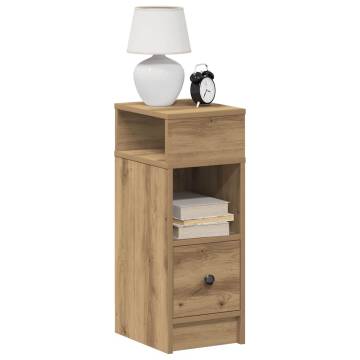 Bedside Cabinets 2 pcs with Drawer - Artisan Oak | Hipomarket