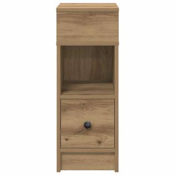 Bedside Cabinets 2 pcs with Drawer - Artisan Oak | Hipomarket