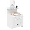  Bedside Cabinets 2 pcs with 2 Drawers White 40x36.5x62 cm Colour white Quantity in Package 2 