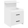 Stylish White Bedside Cabinets - 2 Drawers, 40x36.5 cm