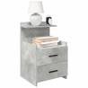  Bedside Cabinet with 2 Drawers Concrete Grey 40x36.5x62 cm Colour concrete grey Quantity in Package 1 