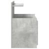 Stylish Concrete Grey Bedside Cabinet with 2 Drawers