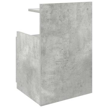 Stylish Concrete Grey Bedside Cabinet with 2 Drawers