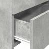 Stylish Concrete Grey Bedside Cabinet with 2 Drawers