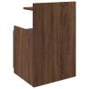 Stylish Brown Oak Bedside Cabinet with 2 Drawers - 40x36.5cm