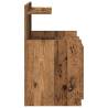 Stylish Bedside Cabinet with 2 Drawers in Old Wood - Hipomarket