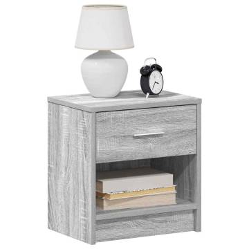 Bedside Cabinets 2 pcs Drawer Grey Sonoma - Functional & Stylish