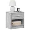  Bedside Cabinets 2 pcs with Drawer Grey Sonoma 39x28x41 cm Colour grey sonoma Quantity in Package 2 