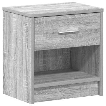 Bedside Cabinets 2 pcs Drawer Grey Sonoma - Functional & Stylish