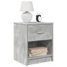  Bedside Cabinets 2 pcs with Drawer Concrete Grey 40x34x50 cm Colour concrete grey Quantity in Package 2 