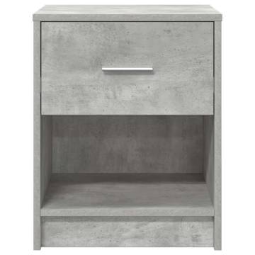 Bedside Cabinets 2 pcs with Drawer - Concrete Grey | HipoMarket