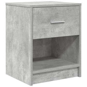 Bedside Cabinets 2 pcs with Drawer - Concrete Grey | HipoMarket