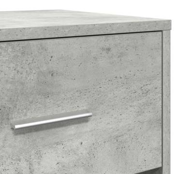 Bedside Cabinets 2 pcs with Drawer - Concrete Grey | HipoMarket