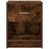 Bedside Cabinets 2 pcs with Drawer in Smoked Oak - Stylish Storage