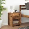 Stylish Bedside Cabinet with Drawer - Old Wood Design | HipoMarket