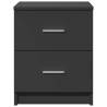 Stylish Black Bedside Cabinets - 2 Drawers 40x36x50 cm