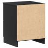 Stylish Black Bedside Cabinets - 2 Drawers 40x36x50 cm