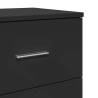 Stylish Black Bedside Cabinets - 2 Drawers 40x36x50 cm