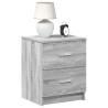 Stylish Grey Sonoma Bedside Cabinet with 2 Drawers | HipoMarket