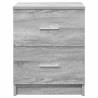 Stylish Grey Sonoma Bedside Cabinet with 2 Drawers | HipoMarket