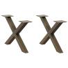  Coffee Table Legs X-Shaped 2 pcs Natural Steel 60x(30-31) cm Steel Colour natural Size 60 x (30-31) cm (40 mm) Quantity in Package 2 Number of 1 