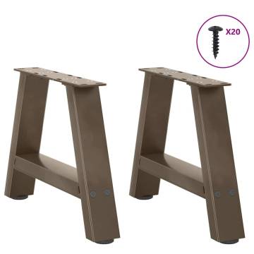 A-Shaped Coffee Table Legs - 2 pcs Steel, 40x(30-31) cm