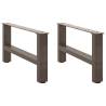 Natural Steel Coffee Table Legs - 70 cm - 2 pcs | Hipomarket UK