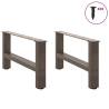 Natural Steel Coffee Table Legs - 70 cm - 2 pcs | Hipomarket UK