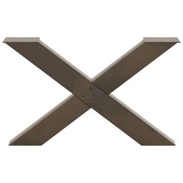 X-Shaped Coffee Table Legs - Natural Steel | Hipomarket