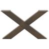 X-Shaped Coffee Table Legs - Natural Steel | Hipomarket