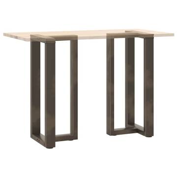 T-Shaped Bar Table Legs - Natural Steel (2 pcs) | HipoMarket